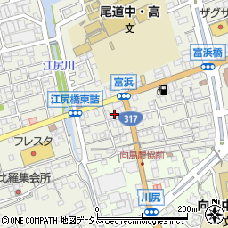 広島県尾道市向島町富浜5557-105周辺の地図