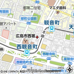 広島県広島市西区観音町16周辺の地図