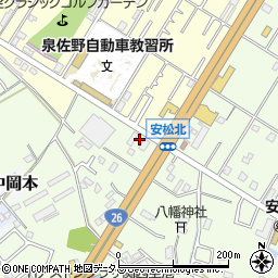 大阪府泉佐野市南中安松292-43周辺の地図