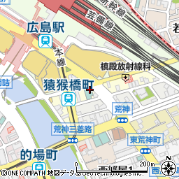 広島県広島市南区猿猴橋町周辺の地図