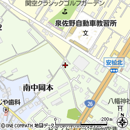 大阪府泉佐野市南中安松618周辺の地図