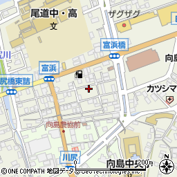 広島県尾道市向島町富浜5553-35周辺の地図