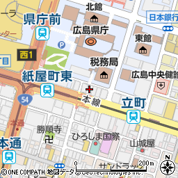 広島県庁　商工労働局雇用労働政策課若者交流館周辺の地図
