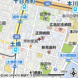 広島県広島市中区猫屋町周辺の地図