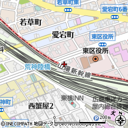 東蟹屋会館周辺の地図