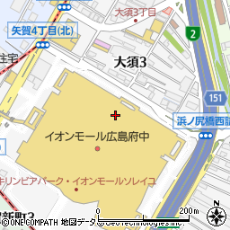 イオンモール広島府中立体駐車場周辺の地図