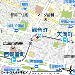 広島県広島市西区観音町15-37周辺の地図