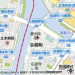 広島県広島市南区京橋町4周辺の地図