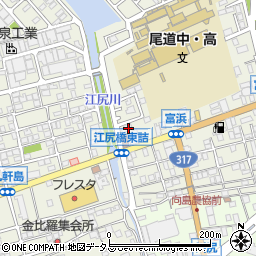 広島県尾道市向島町5558-25周辺の地図