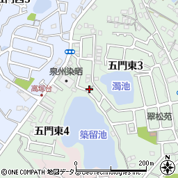 大阪府泉南郡熊取町五門東周辺の地図