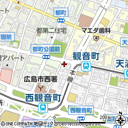 広島県広島市西区観音町16-33周辺の地図