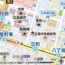 広島市役所広島市水道局　修繕の問い合わせ中部管理事務所・中区・南区周辺の地図