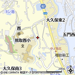 〒590-0405 大阪府泉南郡熊取町大久保南の地図