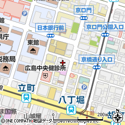 広島県広島市中区八丁堀周辺の地図