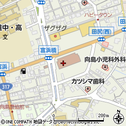 尾道市民センターむかいしま文化ホール周辺の地図