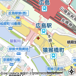 広島市役所　広島市くらしサポートセンター・本部周辺の地図