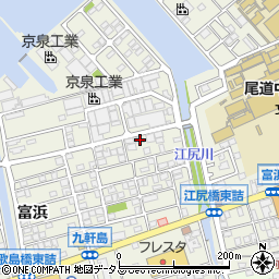 広島県尾道市向島町富浜5578-19周辺の地図