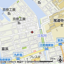 広島県尾道市向島町富浜5578-21周辺の地図