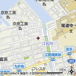 広島県尾道市向島町富浜5578-23周辺の地図