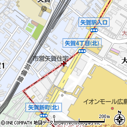 矢賀４周辺の地図