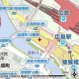 福屋広島駅前店　１階のフロア白洋舍クリーニング周辺の地図