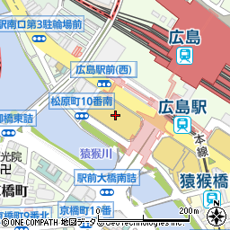 マクドナルド広島駅前福屋店周辺の地図