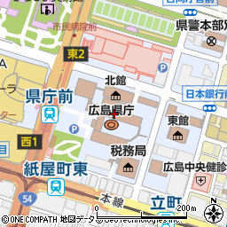 広島県庁　総務局デジタルトランスフォーメーション推進チーム周辺の地図