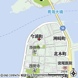 山口県長門市仙崎今浦町周辺の地図