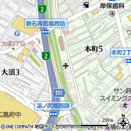 広島県安芸郡府中町本町5丁目3周辺の地図