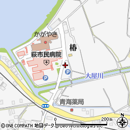 萩市民病院・福祉複合施設﻿かがやき周辺の地図