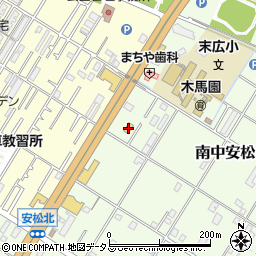 ファミリーマート泉佐野南中安松店周辺の地図