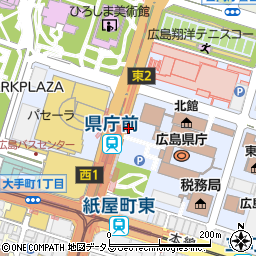 アストラムライン時刻・運賃・忘れ物のお問い合わせ県庁前駅周辺の地図