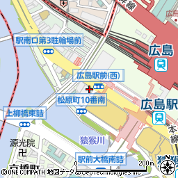 三代目鳥メロ 広島駅南口店周辺の地図