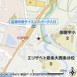 広島県東広島市西条町御薗宇517周辺の地図