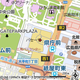 そごう広島店新館７Ｆ　メンズキャラクター・カジュアル・ゴルフポールスミス周辺の地図