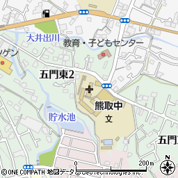 熊取町立熊取中学校周辺の地図
