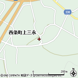 広島県東広島市西条町上三永1338周辺の地図