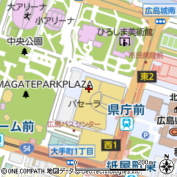 そごう広島店　新館９Ｆインテリアスタジオ山野楽器周辺の地図