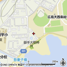 広島県東広島市西条町御薗宇8569周辺の地図