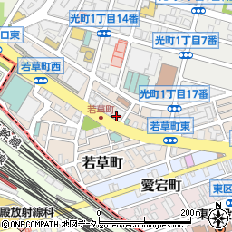 中国新聞販売所東区若草営業所周辺の地図