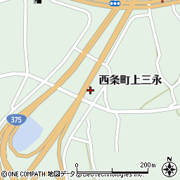 広島県東広島市西条町上三永周辺の地図