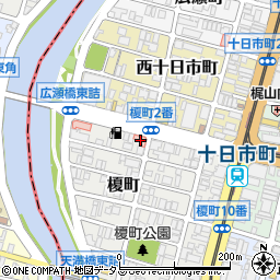 モスバーガー広島十日市店周辺の地図