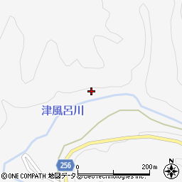 津風呂川周辺の地図