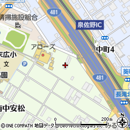 大阪府泉佐野市南中安松1662周辺の地図