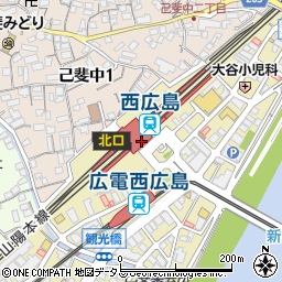 広島県警察本部　広島西警察署己斐交番周辺の地図