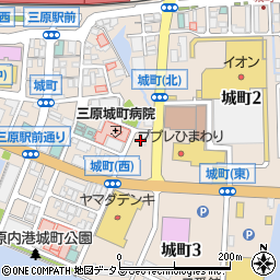 広島県三原市城町周辺の地図