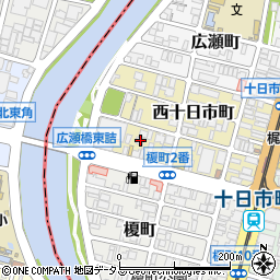 広島県広島市中区西十日市町10-13周辺の地図