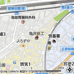 亀井鉄工周辺の地図