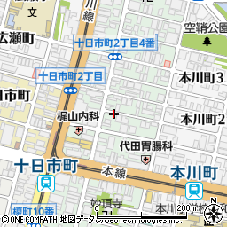 広島県広島市中区十日市町周辺の地図