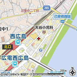 ウォンツ己斐駅前店周辺の地図